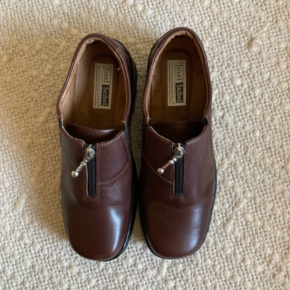 Josef Seibel Brown Leather Slip-on Zipper front Women’s Size 40 - Picture 3 of 12